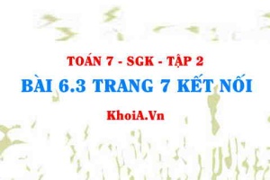 Bài 6.3 trang 7 Toán 7 Kết nối tri thức Tập 2